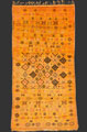 TM 2319, Ait Ouaouzguite pile rug with a wonderful warm yellow ground colour, a balanced design with a central squarish 'medaillon' filled with geometric Berber motifs embedded in a field with motifs mostly borrowed from urban Rabat rugs, Jebel Siroua region near Tazenakht / Anti-Atlas, #Morocco, mid 20th century, 305 x 160 cm / 10' x 5' 4'', high resolution image + price on request